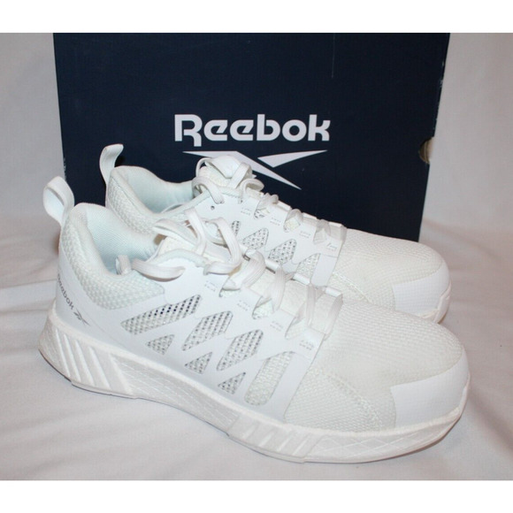 NIB Reebok Work‎ Women's Fusion Flexweave Cage Work Boots White Sz 10 - Picture 1 of 6